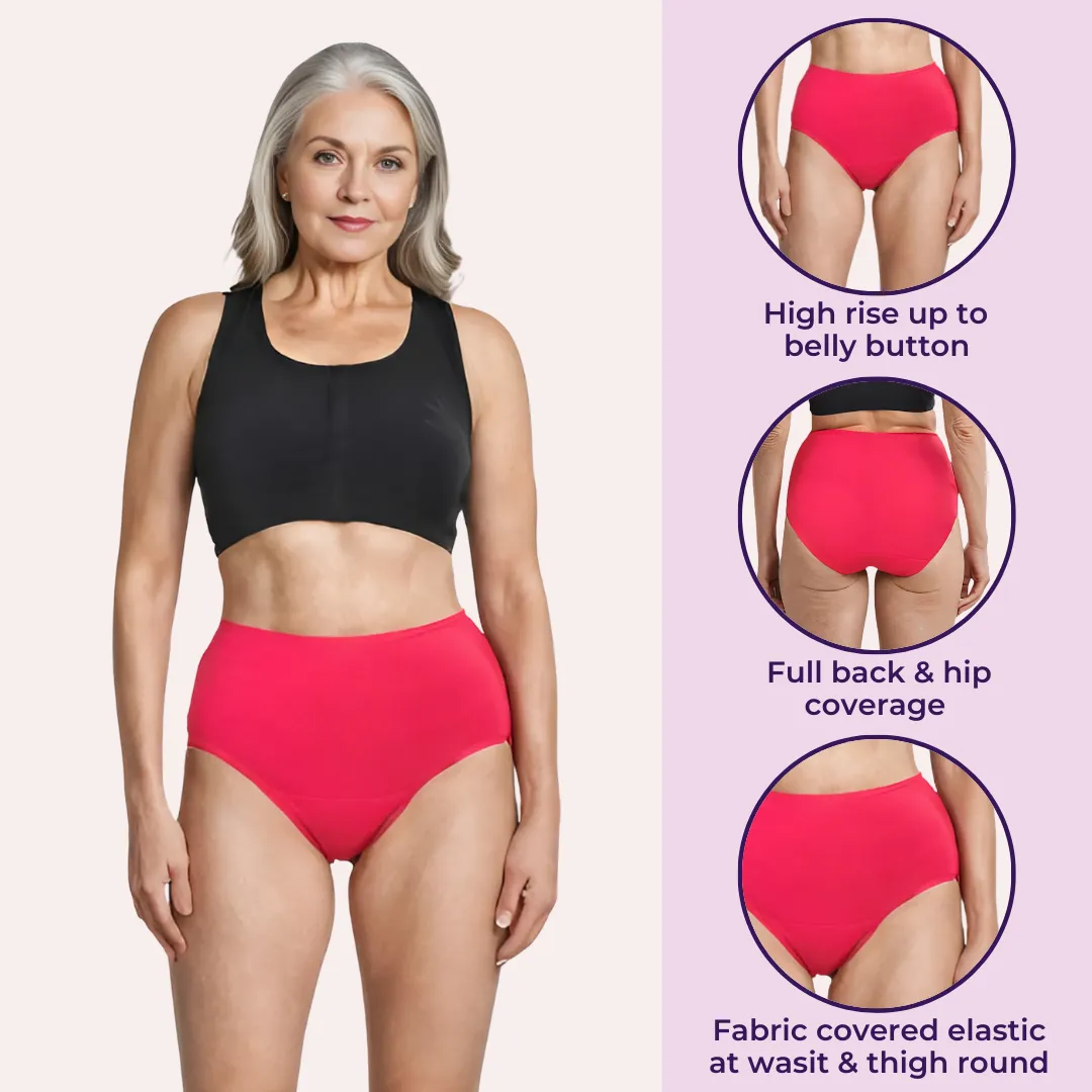 Cotton Panties | High Waist | Brief Cut | Full Hip & Back Coverage | Offers Belly & Back Support | Flattens Belly & Covers Muffin Top | Friction & Rash Free | Pack Of 2 - Image 2