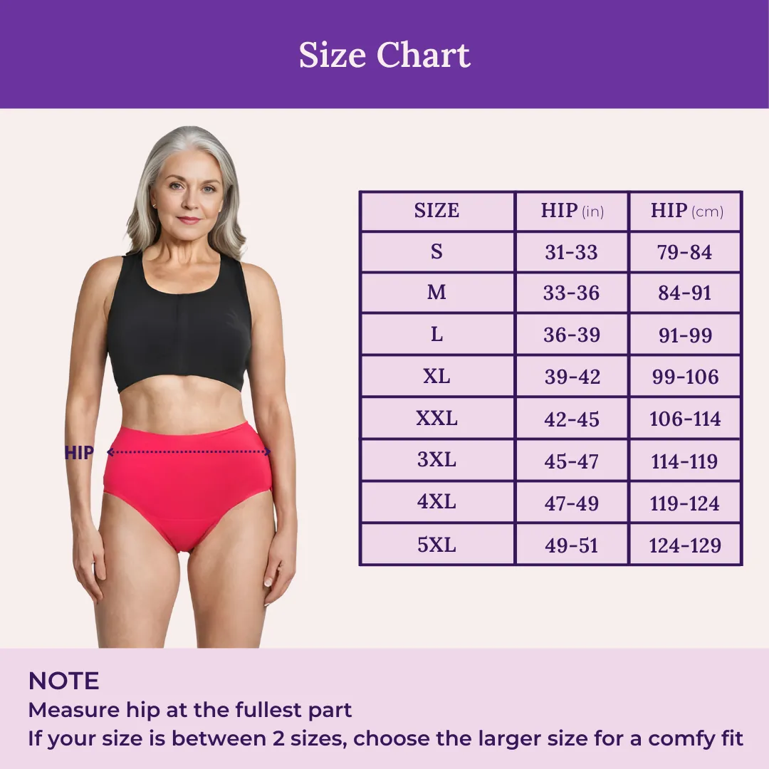 Cotton Panties | High Waist | Brief Cut | Full Hip & Back Coverage | Offers Belly & Back Support | Flattens Belly & Covers Muffin Top | Friction & Rash Free | Pack Of 2 - Image 3
