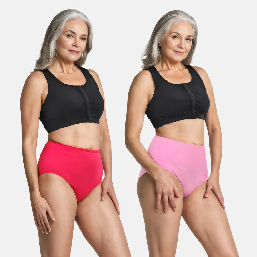 Cotton Panties | High Waist | Brief Cut | Full Hip & Back Coverage | Offers Belly & Back Support | Flattens Belly & Covers Muffin Top | Friction & Rash Free | Pack Of 2 - Image 6