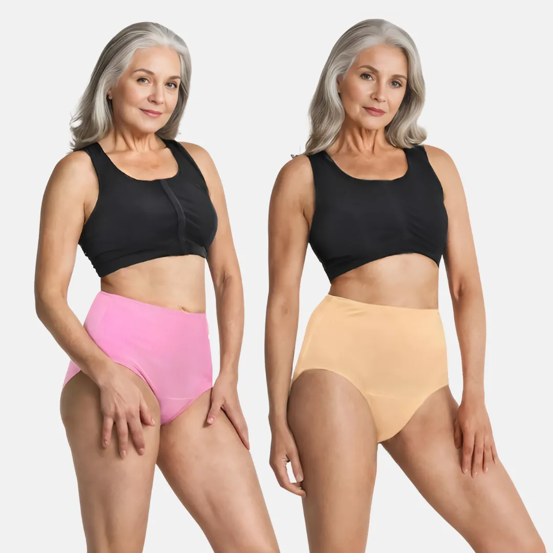 Cotton Panties | High Waist | Brief Cut | Full Hip & Back Coverage | Offers Belly & Back Support | Flattens Belly & Covers Muffin Top | Friction & Rash Free | Pack Of 2 - Image 8