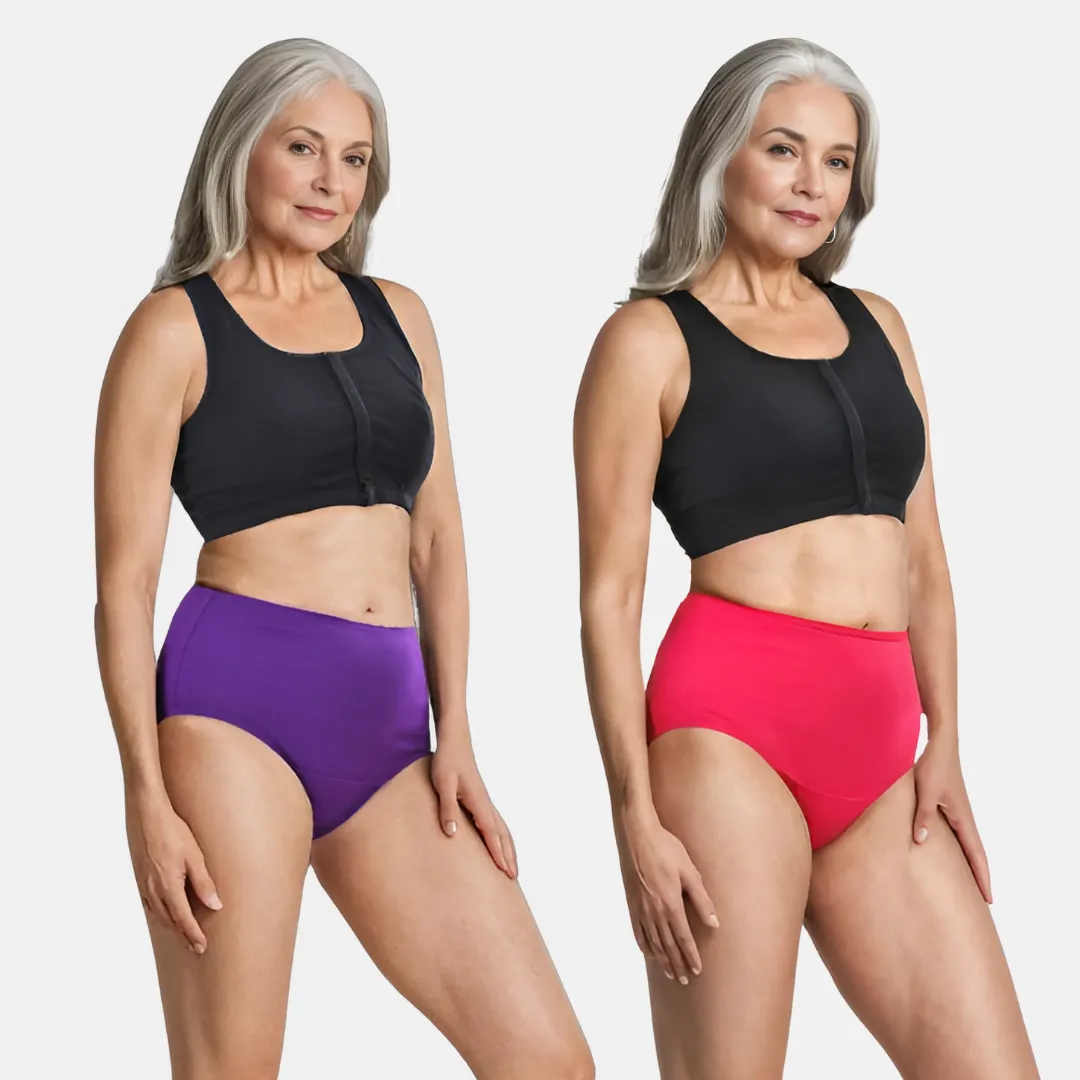 Cotton Panties | High Waist | Brief Cut | Full Hip & Back Coverage | Offers Belly & Back Support | Flattens Belly & Covers Muffin Top | Friction & Rash Free | Pack Of 2 - Image 9