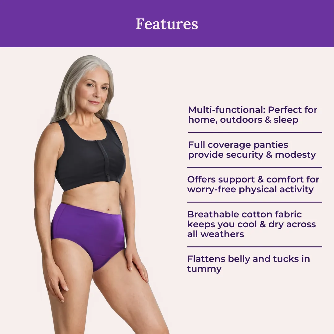 Cotton Panties | High Waist | Brief Cut | Full Hip & Back Coverage | Offers Belly & Back Support | Flattens Belly & Covers Muffin Top | Friction & Rash Free | Pack Of 3 - Image 4
