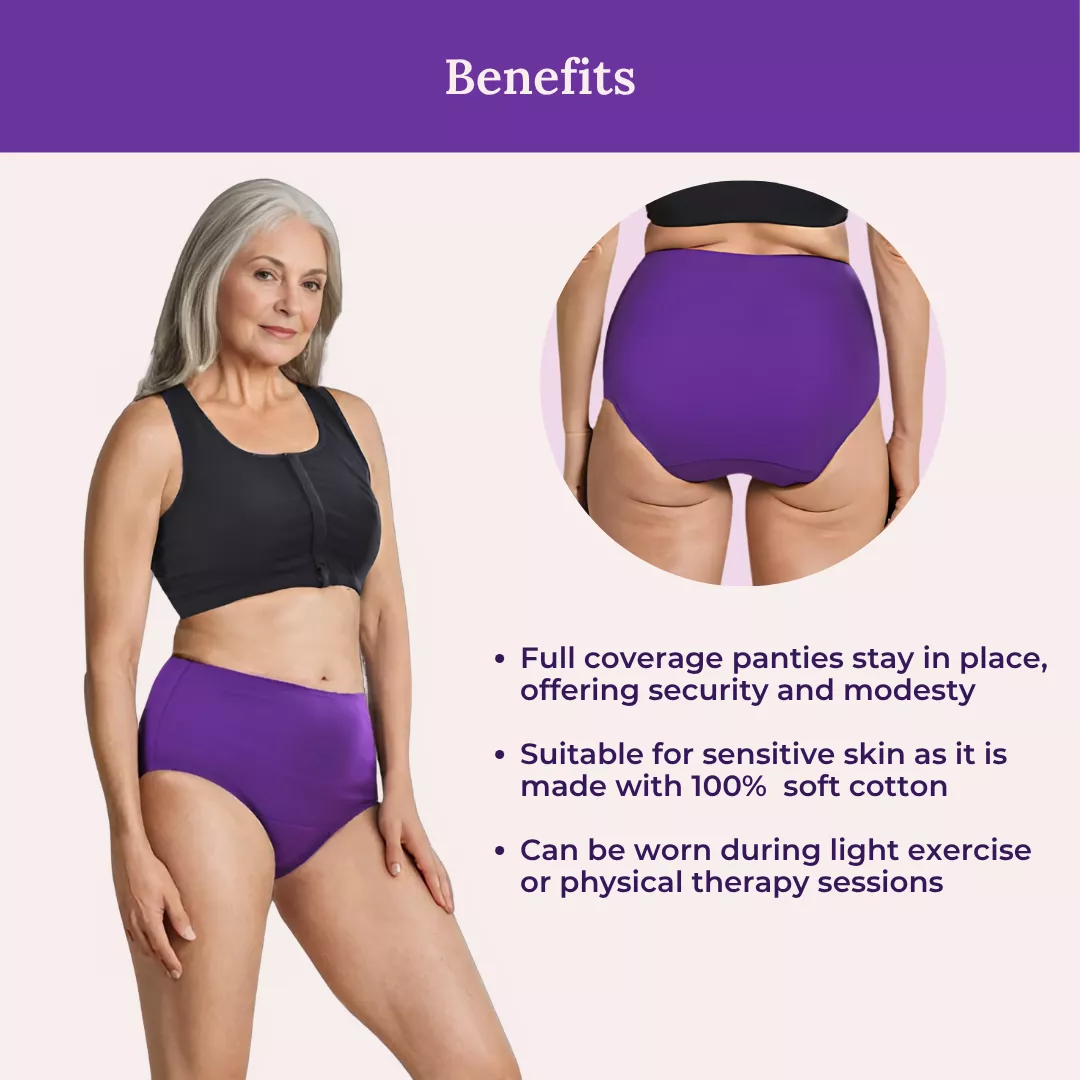 Cotton Panties | High Waist | Brief Cut | Full Hip & Back Coverage | Offers Belly & Back Support | Flattens Belly & Covers Muffin Top | Friction & Rash Free | Pack Of 3 - Image 5