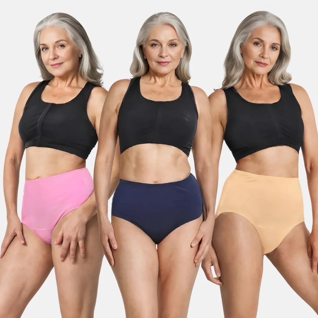 Cotton Panties | High Waist | Brief Cut | Full Hip & Back Coverage | Offers Belly & Back Support | Flattens Belly & Covers Muffin Top | Friction & Rash Free | Pack Of 3 - Image 8
