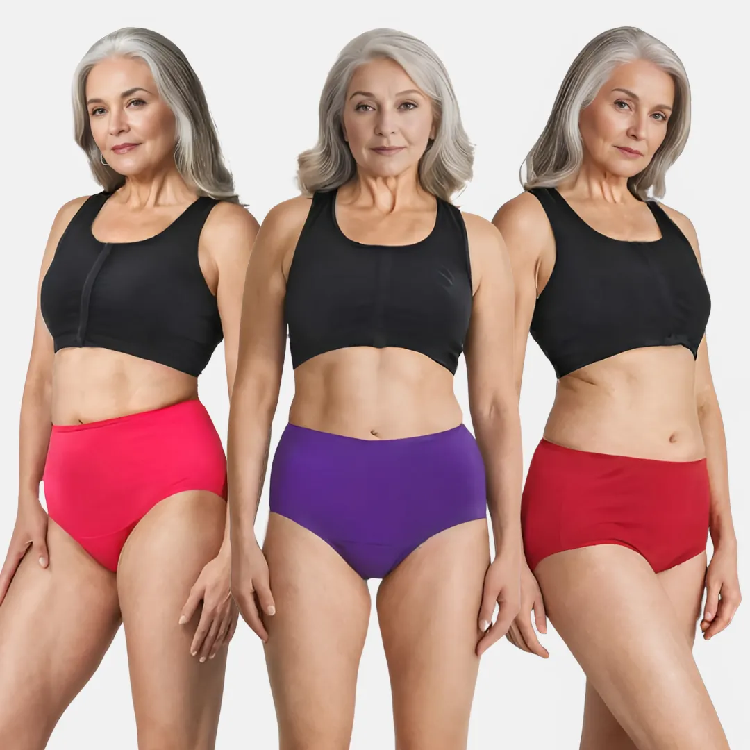 Cotton Panties | High Waist | Brief Cut | Full Hip & Back Coverage | Offers Belly & Back Support | Flattens Belly & Covers Muffin Top | Friction & Rash Free | Pack Of 3 - Image 9
