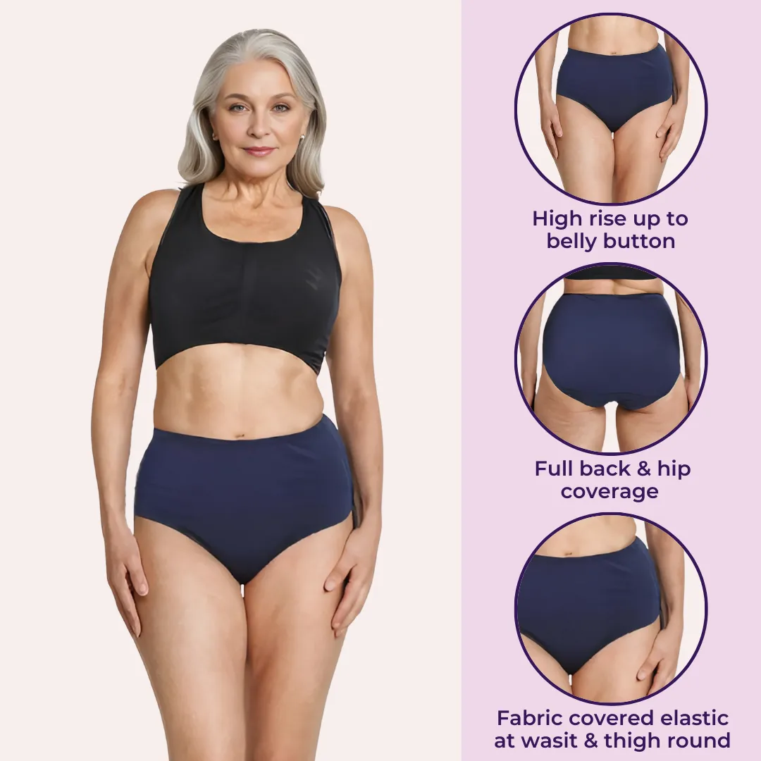 Cotton Panties | High Waist | Brief Cut | Full Hip & Back Coverage | Offers Belly & Back Support | Flattens Belly & Covers Muffin Top | Friction & Rash Free | Pack Of 6 - Image 2