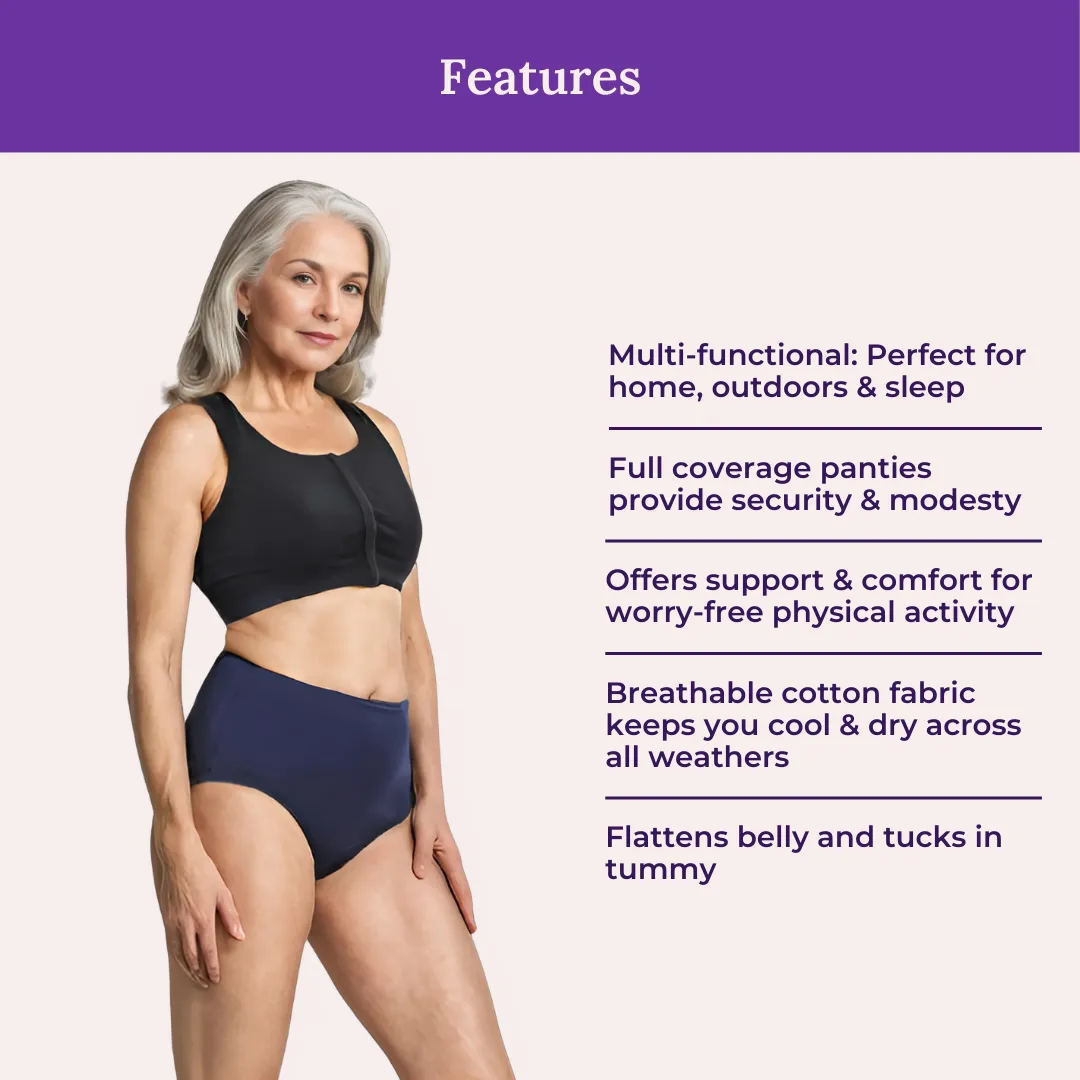Cotton Panties | High Waist | Brief Cut | Full Hip & Back Coverage | Offers Belly & Back Support | Flattens Belly & Covers Muffin Top | Friction & Rash Free | Pack Of 6 - Image 4