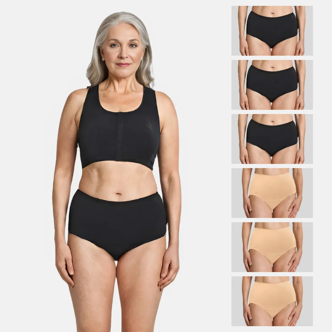 Cotton Panties | High Waist | Brief Cut | Full Hip & Back Coverage | Offers Belly & Back Support | Flattens Belly & Covers Muffin Top | Friction & Rash Free | Pack Of 6 - Image 7