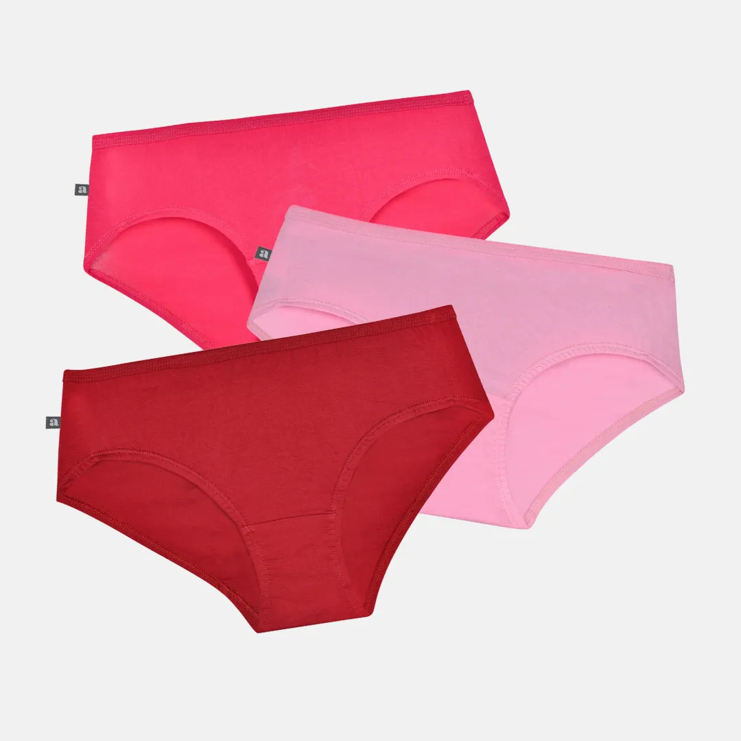 Teen Cotton Panties | High Waist | Full Hip Coverage | No Exposed Elastic At Waist & Thigh Round | Prevents Friction | Pack Of 3 - Image 10