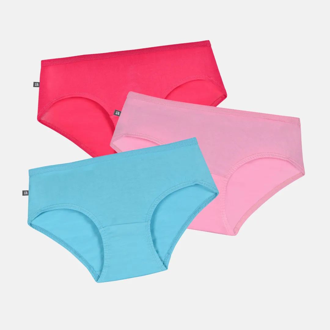 Teen Cotton Panties | High Waist | Full Hip Coverage | No Exposed Elastic At Waist & Thigh Round | Prevents Friction | Pack Of 3 - Image 8