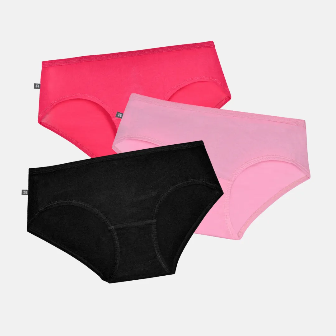 Teen Cotton Panties | High Waist | Full Hip Coverage | No Exposed Elastic At Waist & Thigh Round | Prevents Friction | Pack Of 3 - Image 9