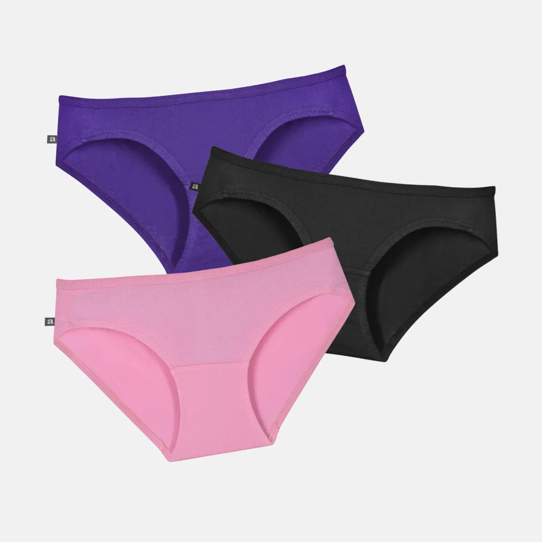 Teen Cotton Panties | Mid Waist | Full Hip Coverage | No Exposed Elastic At Waist & Thigh Round | Prevents Friction | Pack Of 3 - Image 13
