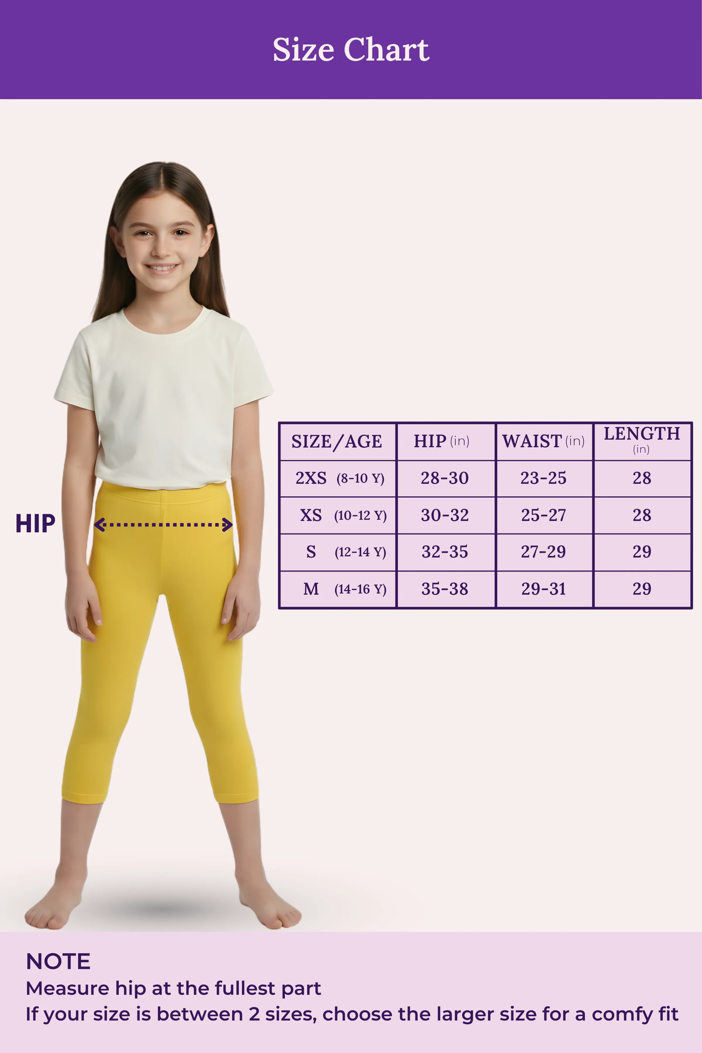 Teen Cropped Leggings | Mid Waist | 3/4 Length | Cotton–Elastane Blend | Non-See-Through | Gusset Crotch to Prevent Ripping - Image 4