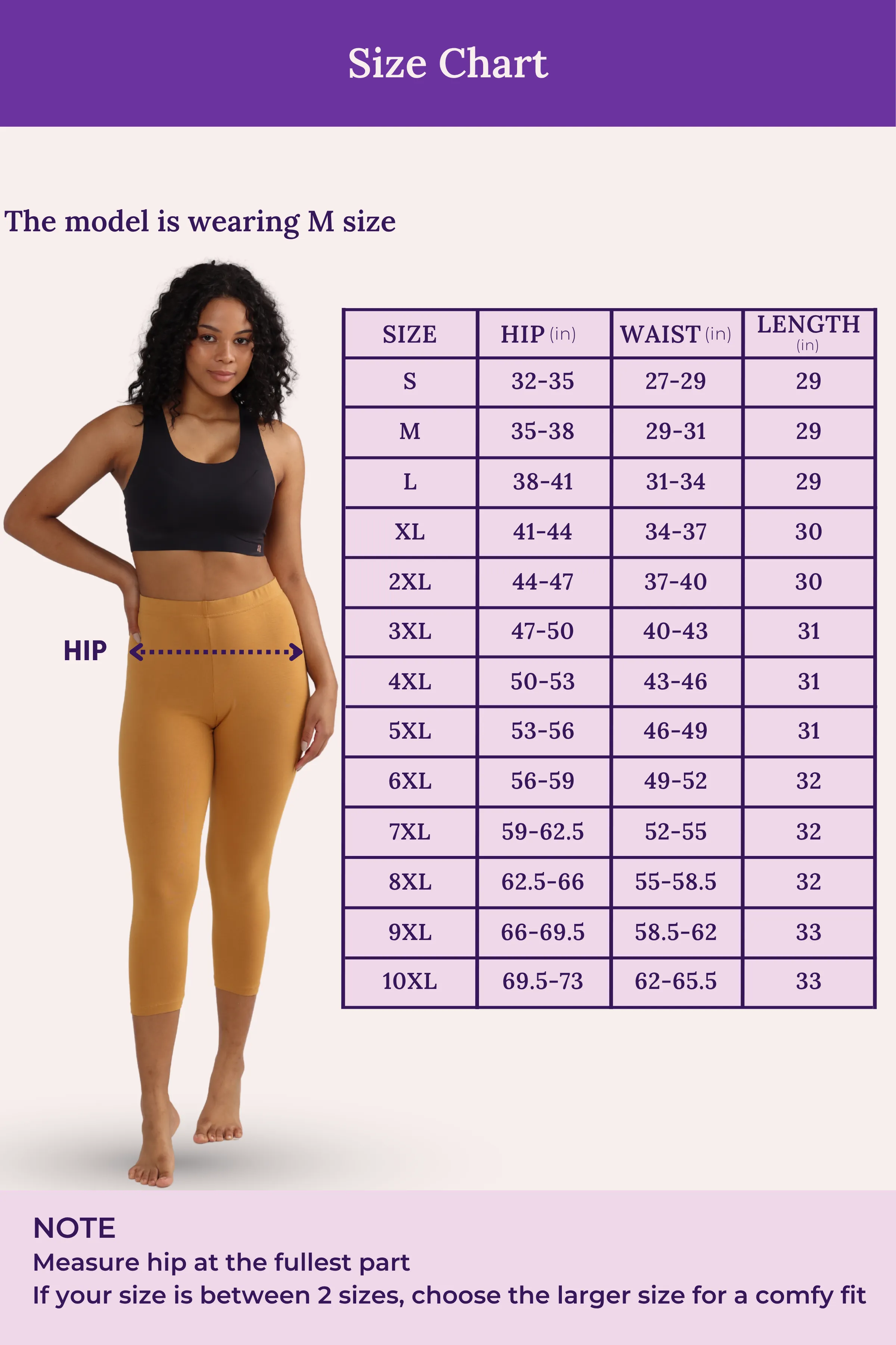 Cropped Leggings | Mid Waist | 3/4 Length | Cotton–Elastane Blend | Non-See-Through | Gusset Crotch to Prevent Ripping - Image 4