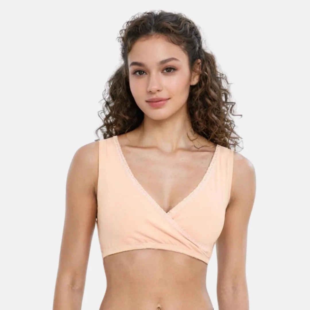 Plunge Bra | Cross Over Neckline | Non Padded Bra | U Back - Image 11