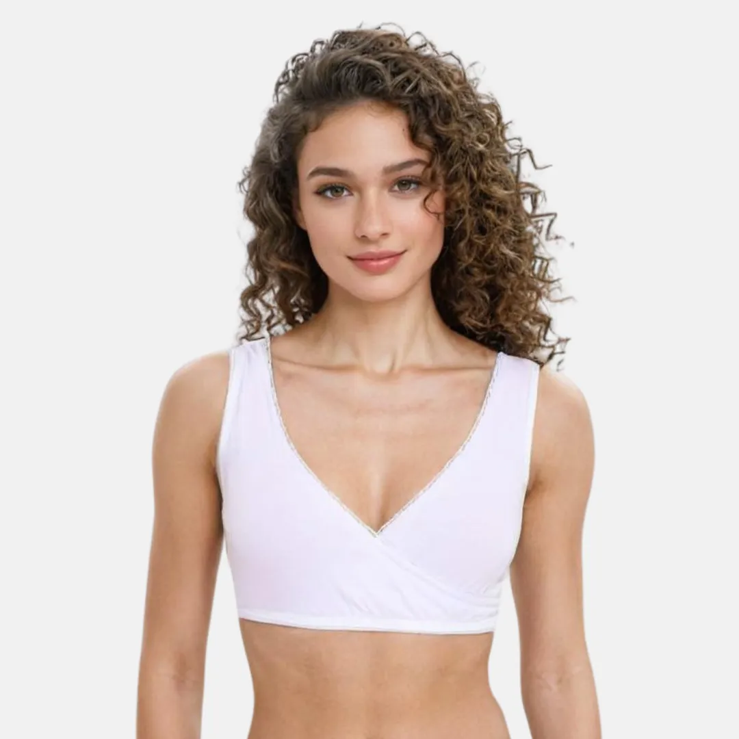Plunge Bra | Cross Over Neckline | Non Padded Bra | U Back - Image 8