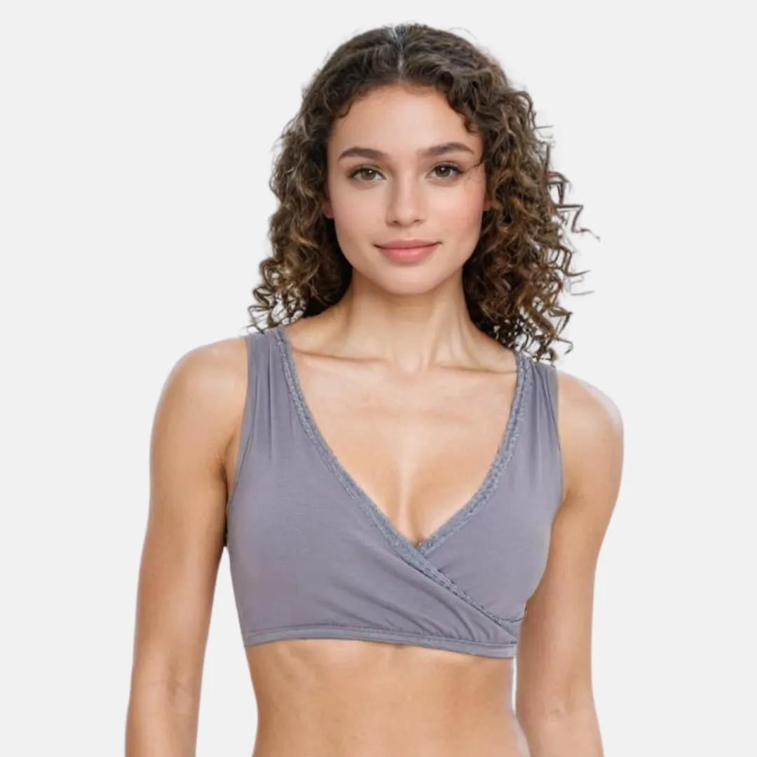 Plunge Bra | Cross Over Neckline | Non Padded Bra | U Back - Image 9
