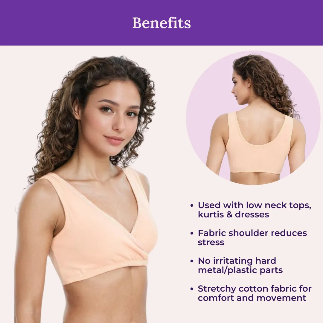 Plunge Bra | Cross Over Neckline | Non Wired Bra | U Back | Pack Of 2 - Image 5