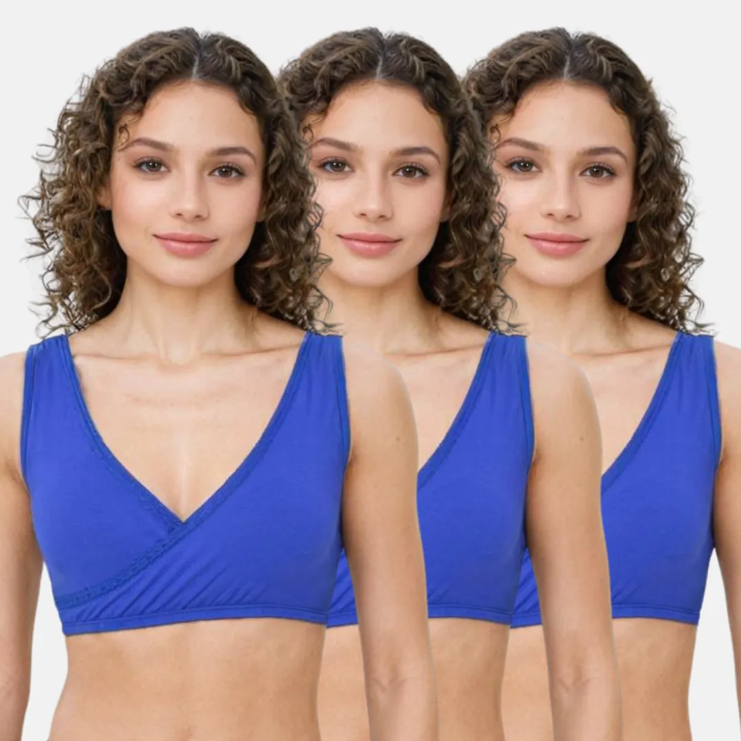 Plunge Bra | Cross Over Neckline | Medium Coverage | U Back | Pack Of 3 - Image 10