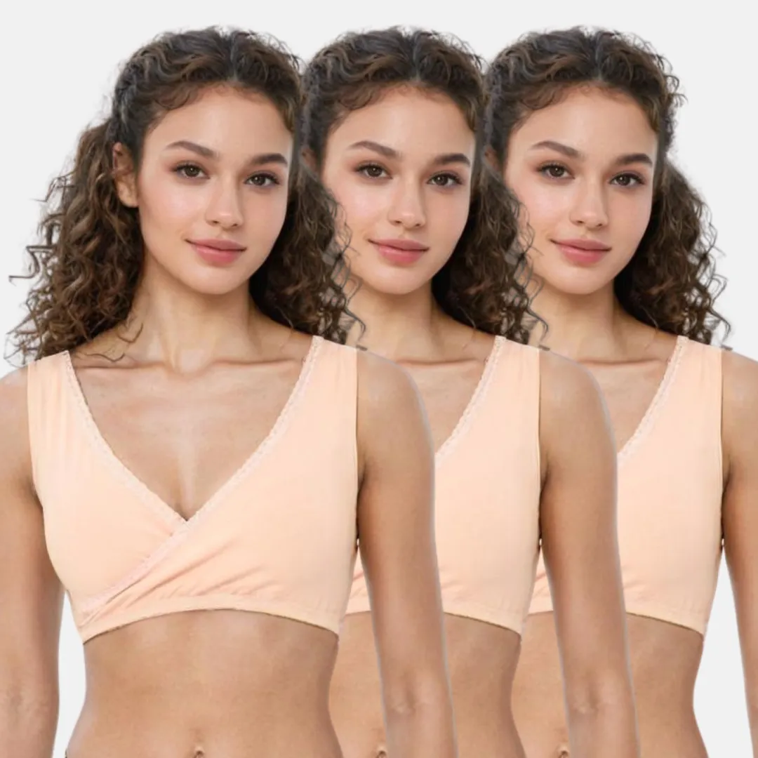 Plunge Bra | Cross Over Neckline | Medium Coverage | U Back | Pack Of 3 - Image 15