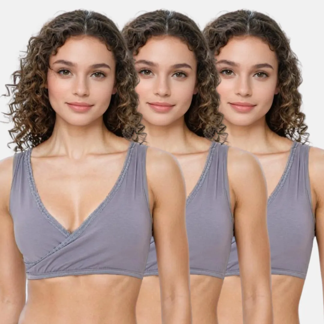 Plunge Bra | Cross Over Neckline | Medium Coverage | U Back | Pack Of 3 - Image 16