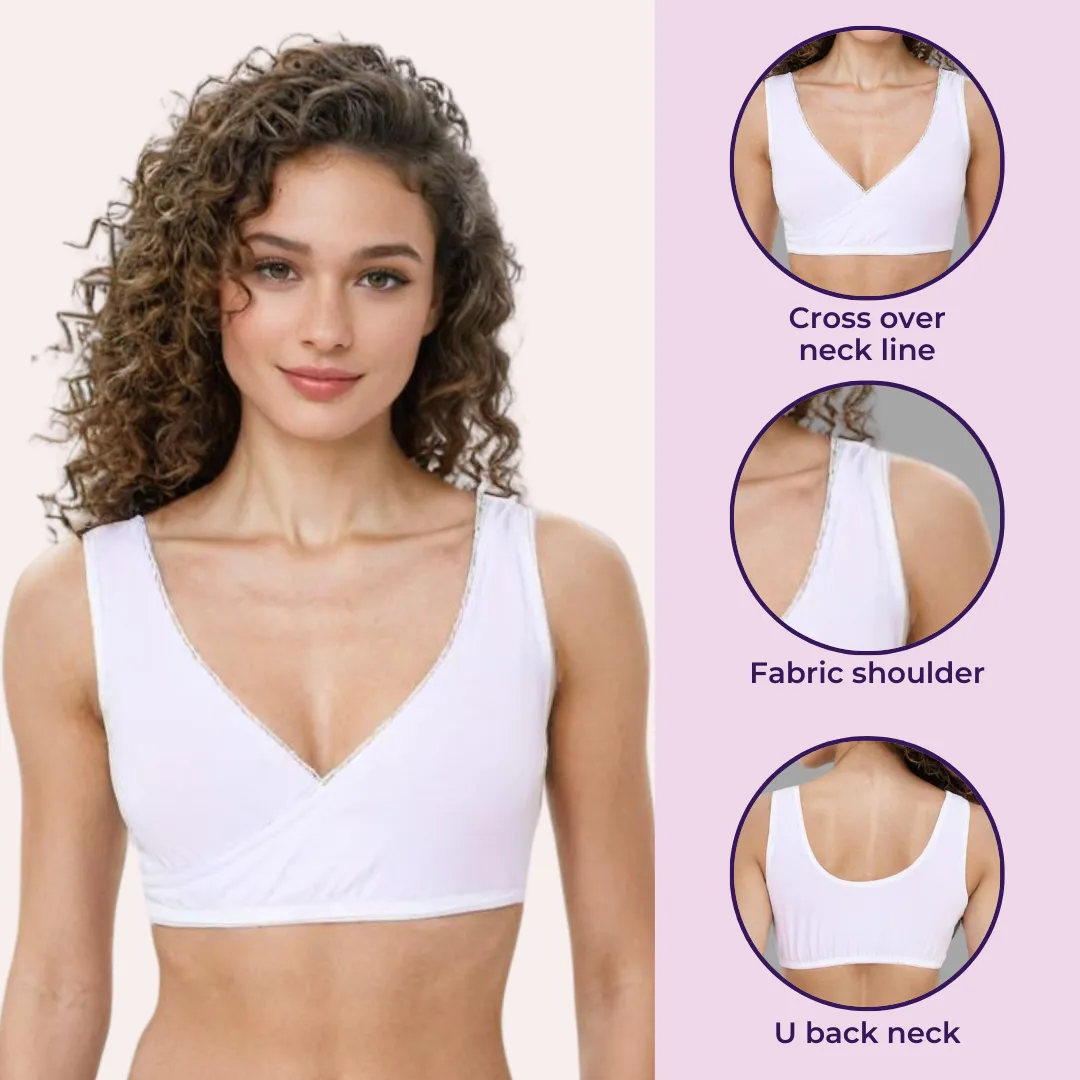 Plunge Bra | Cross Over Neckline | Medium Coverage | U Back | Pack Of 3 - Image 2