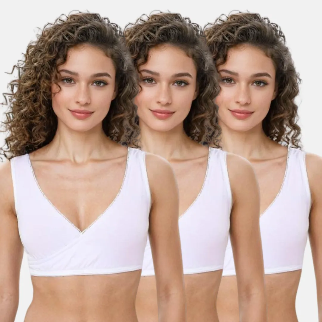 Plunge Bra | Cross Over Neckline | Medium Coverage | U Back | Pack Of 3 - Image 7