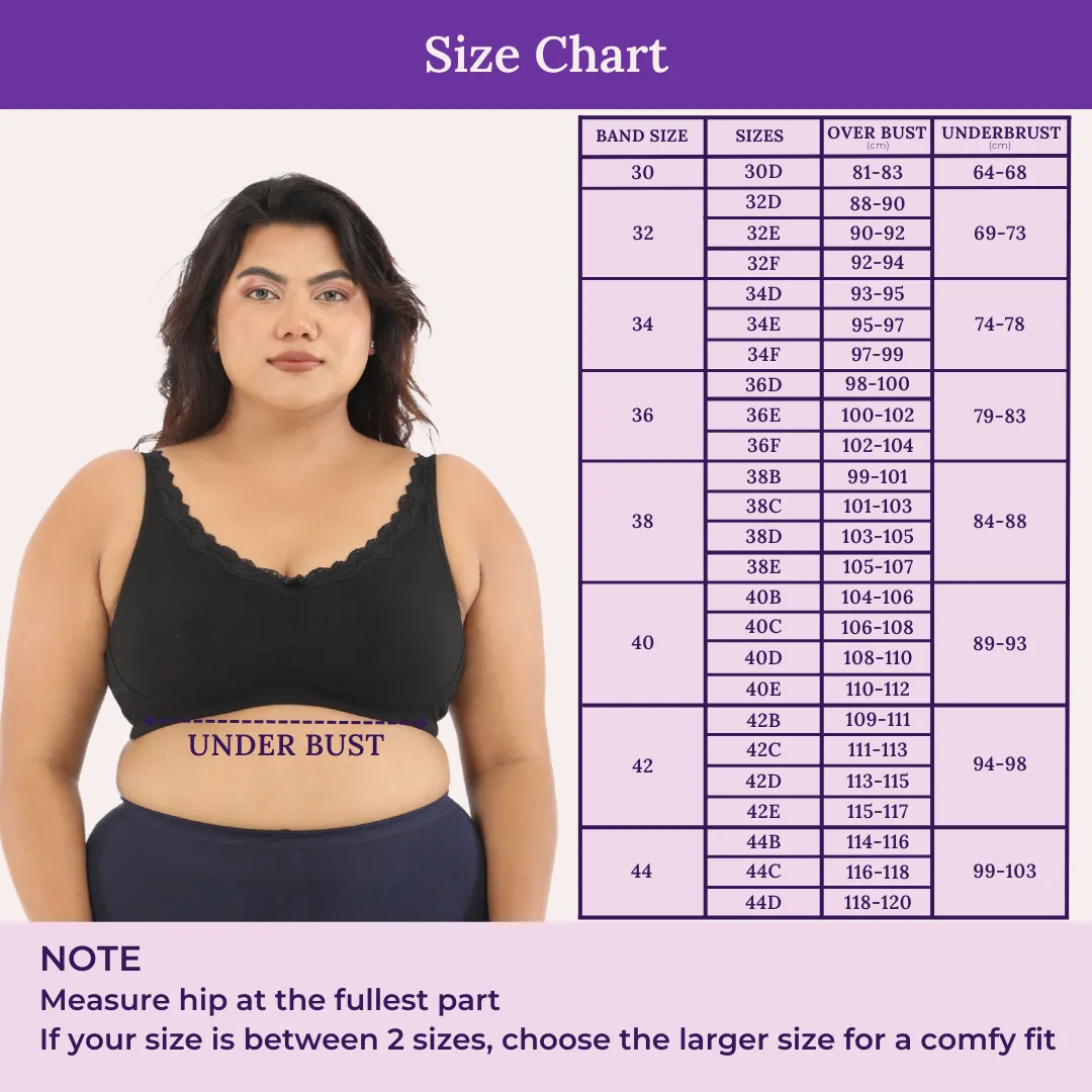 Day Bra For Curvy Women | Full Coverage | Wire-Free & Non-Padded | Seamless Cups | No Centre Panel/Gore | Back Hook & Eye Closure | Pack Of 3 - Image 3