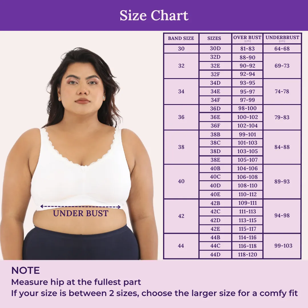 Day Bra For Curvy Women | Full Coverage | Wire-Free & Non-Padded | Seamless Cups | No Centre Panel/Gore | Back Hook & Eye Closure | Pack Of 3 - Image 3
