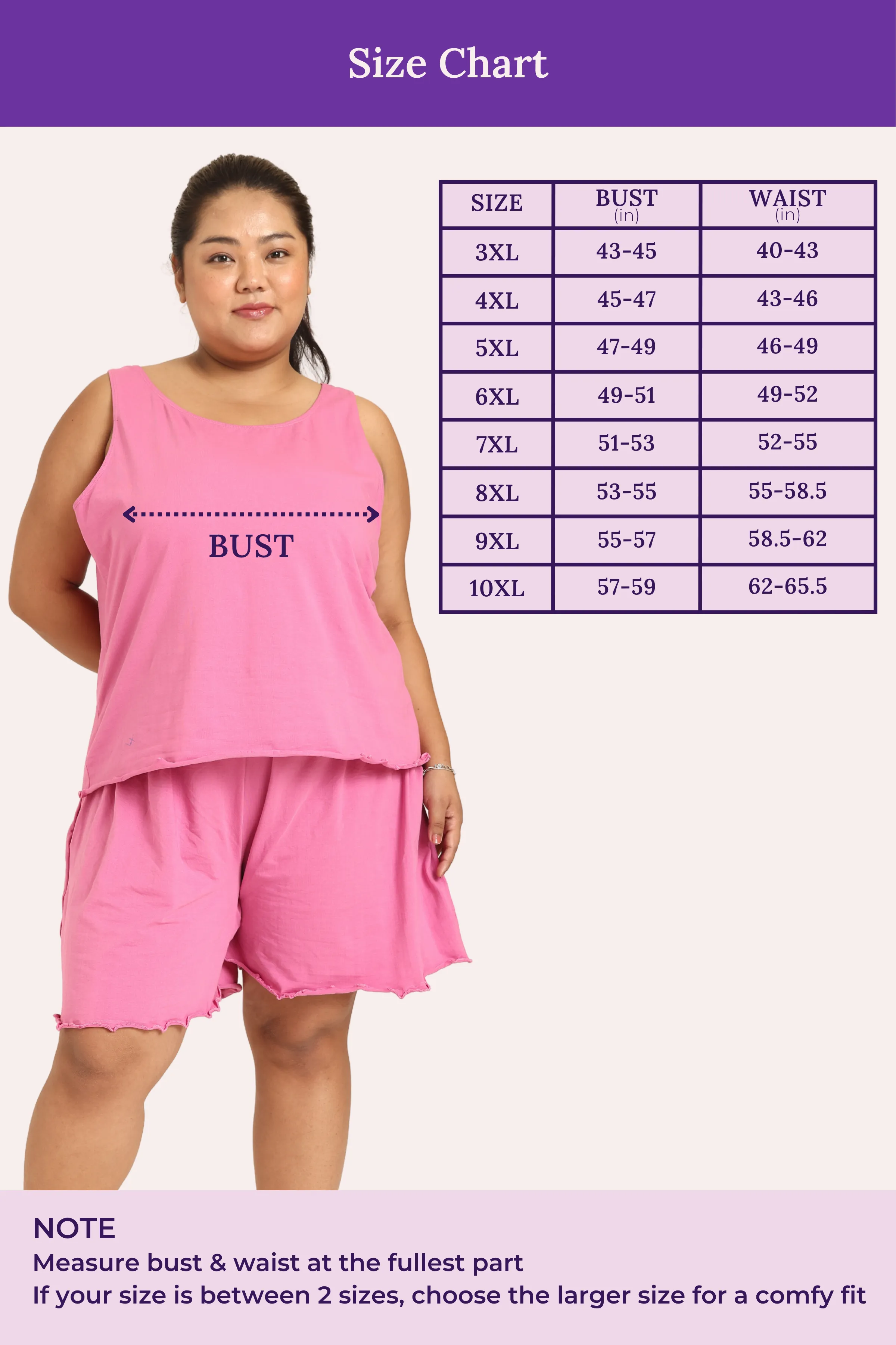 Calmwear Lounge Set | Tank Top & Shorts | Fresh Rose Fragrance Embedded | Soft Skin Friendly Cotton | Lasts 15-20 washes - Image 3
