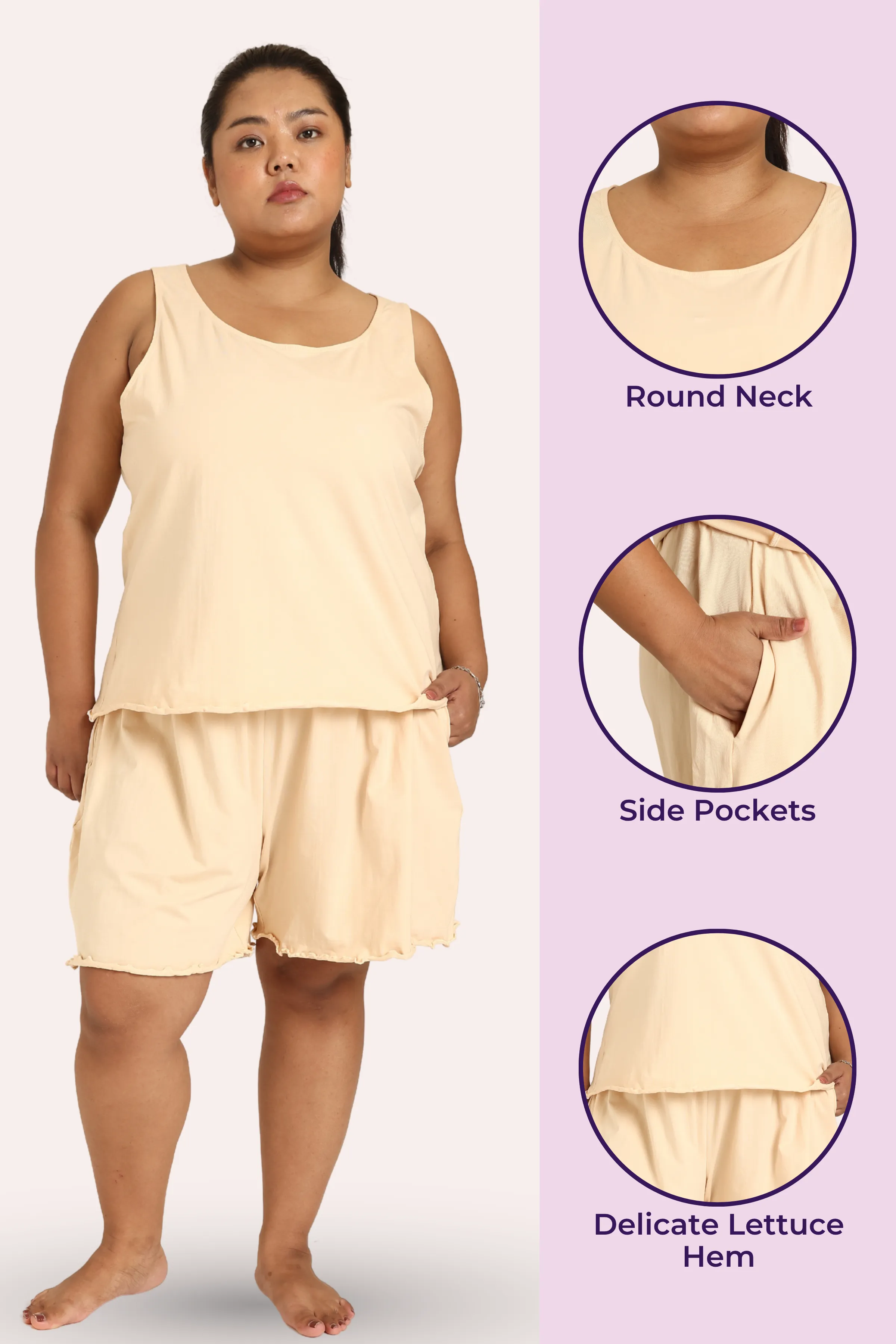 Calmwear Lounge Set | Tank Top & Shorts | Brute Musk Fragrance Embedded | Soft Skin Friendly Cotton | Lasts 15-20 washes - Image 2