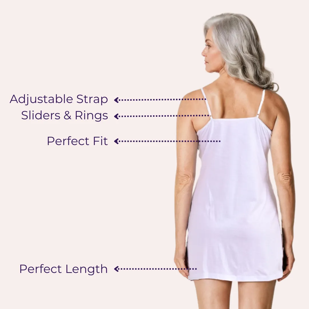 Inner Slip For Kurtis & Kurtas | Adjustable Straps | Front Round Neckline | Side Slits For Easy Movement - Image 5