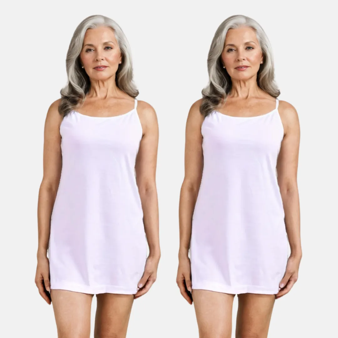 Inner Slip For Kurtis & Kurtas | Adjustable Straps | Front Round Neckline | Side Slits For Easy Movement | Pack Of 2 - Image 6