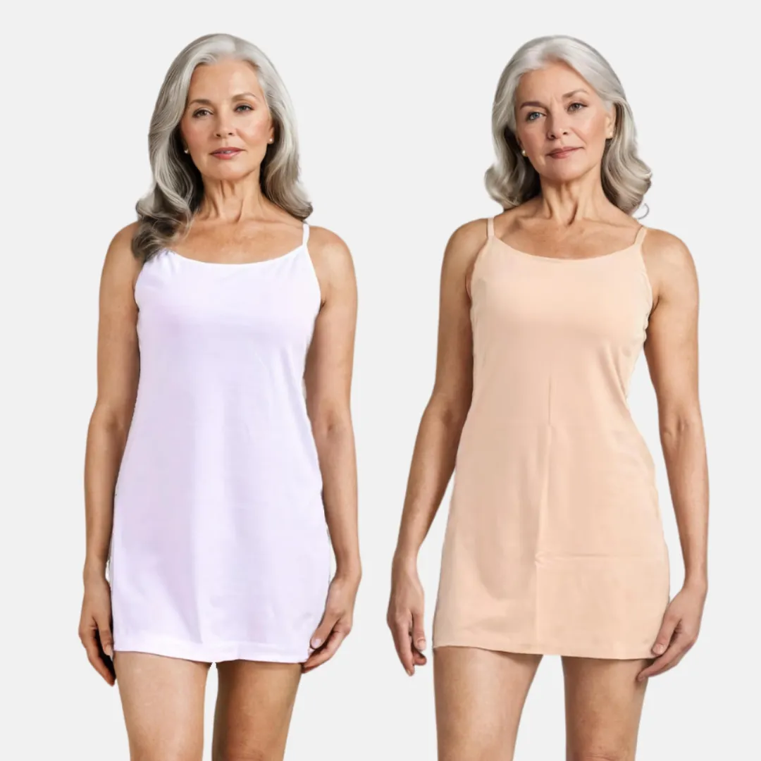 Inner Slip For Kurtis & Kurtas | Adjustable Straps | Front Round Neckline | Side Slits For Easy Movement | Pack Of 2 - Image 9