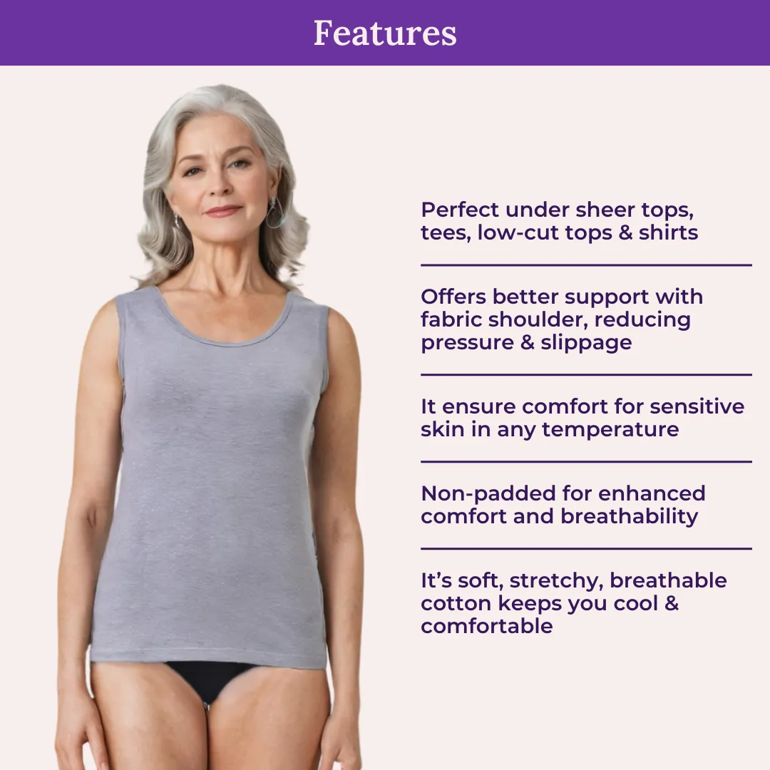 Inner Tank Top | Fabric Shoulder | Round Neckline | Offers Full Coverage - Image 4