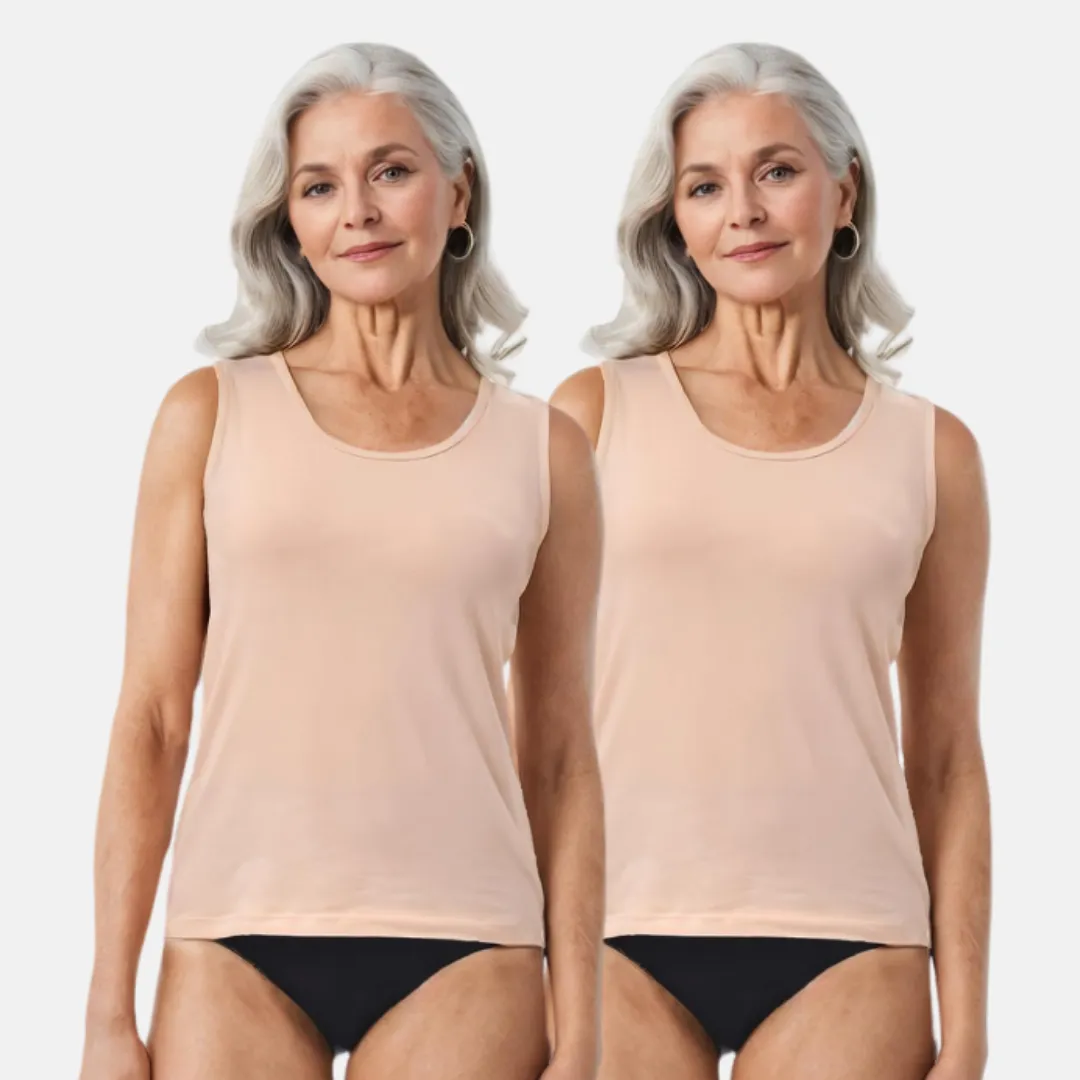 Inner Tank Top | Fabric Shoulder | Round Neckline | Offers Full Coverage | Pack Of 2 - Image 10