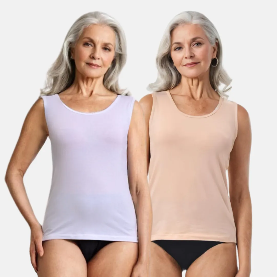 Inner Tank Top | Fabric Shoulder | Round Neckline | Offers Full Coverage | Pack Of 2 - Image 11