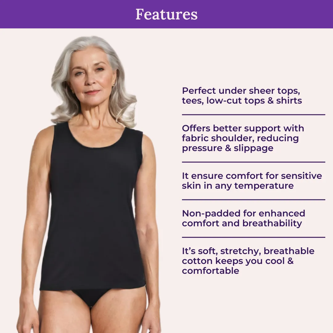 Inner Tank Top | Fabric Shoulder | Round Neckline | Offers Full Coverage | Pack Of 2 - Image 4