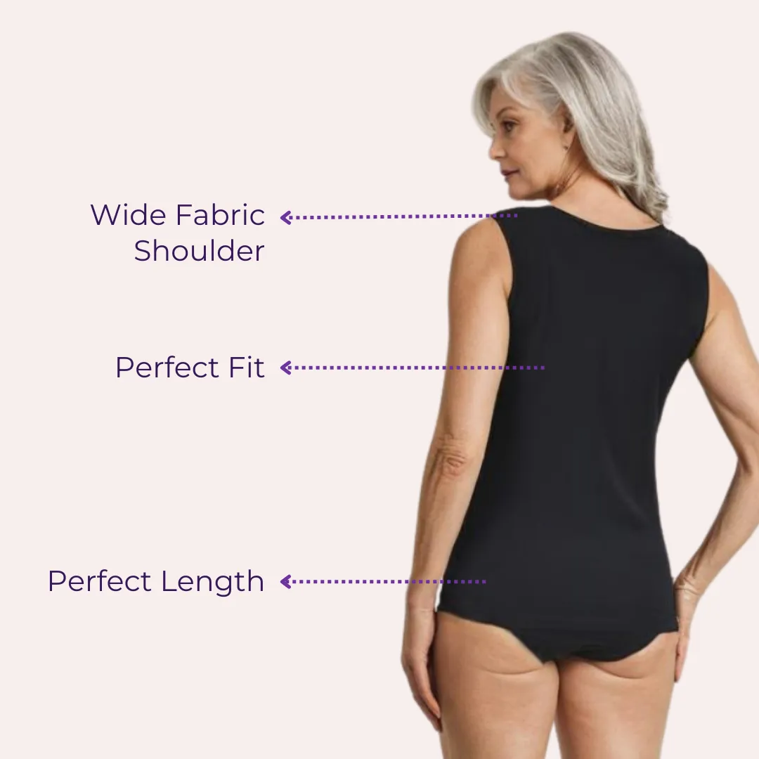 Inner Tank Top | Fabric Shoulder | Round Neckline | Offers Full Coverage | Pack Of 2 - Image 6