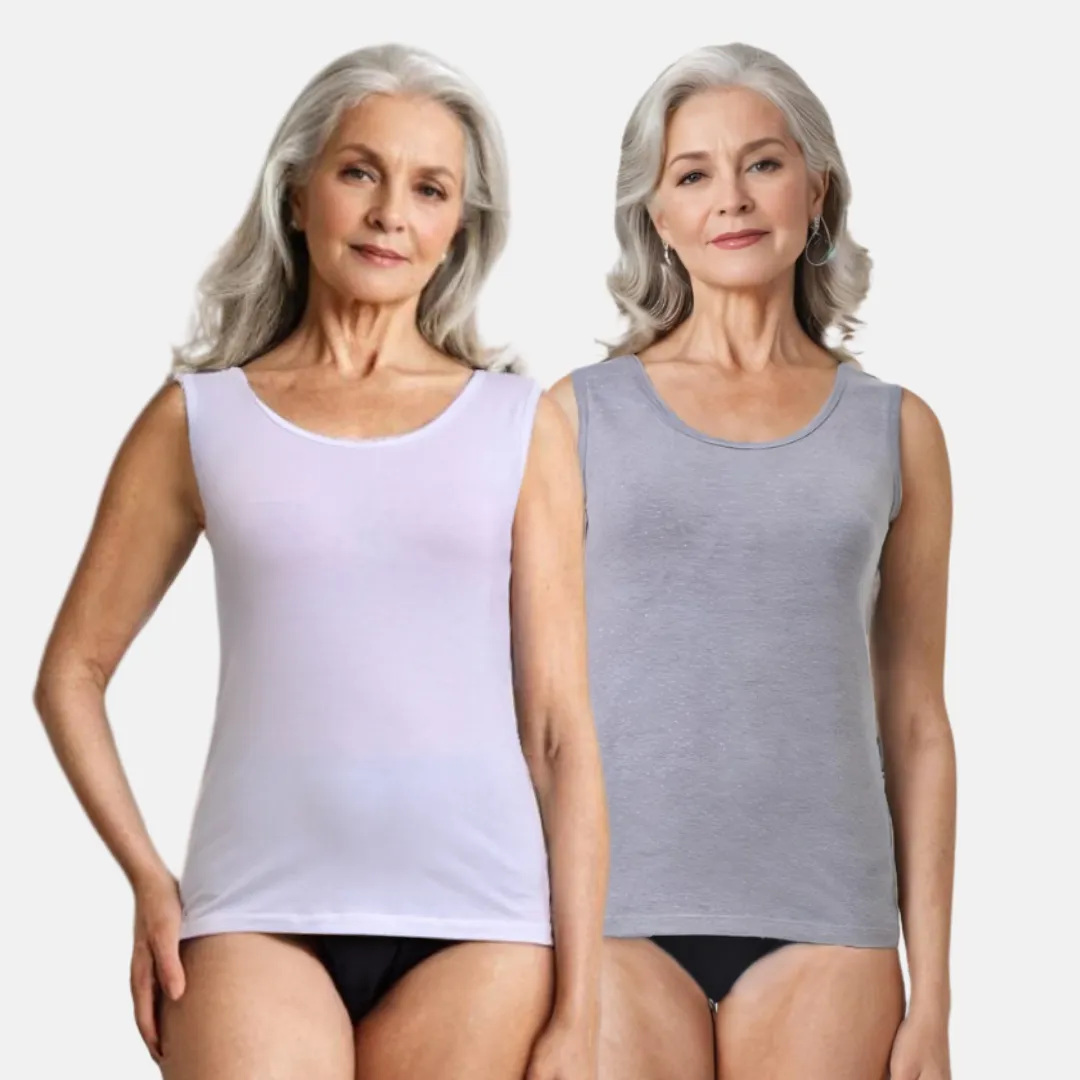 Inner Tank Top | Fabric Shoulder | Round Neckline | Offers Full Coverage | Pack Of 2 - Image 8
