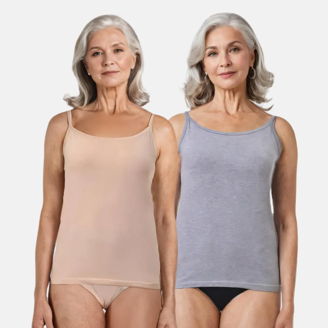 Everyday Camisoles | Soft Adjustable Shoulder Elastic | Offers Full Coverage | Pack Of 2 - Image 12