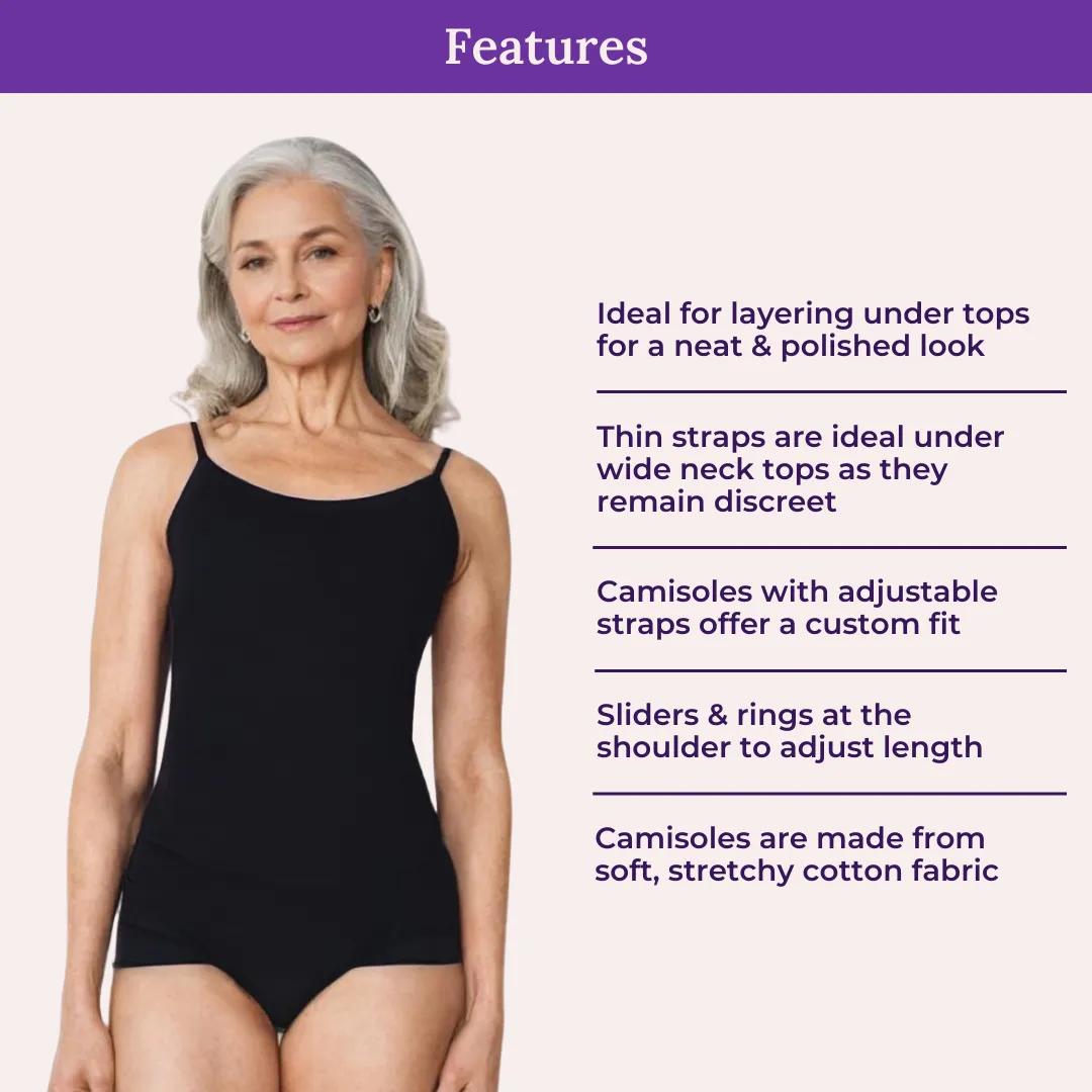 Everyday Camisoles | Soft Adjustable Shoulder Elastic | Offers Full Coverage | Pack Of 2 - Image 4