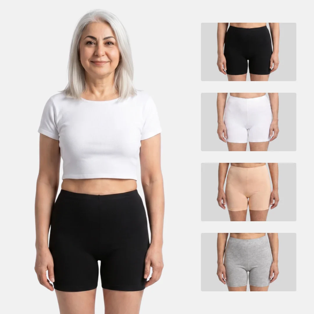 Under Shorts | Full Hip Coverage | Prevents Inner Thigh Chafing | Pack Of 4 - Image 8