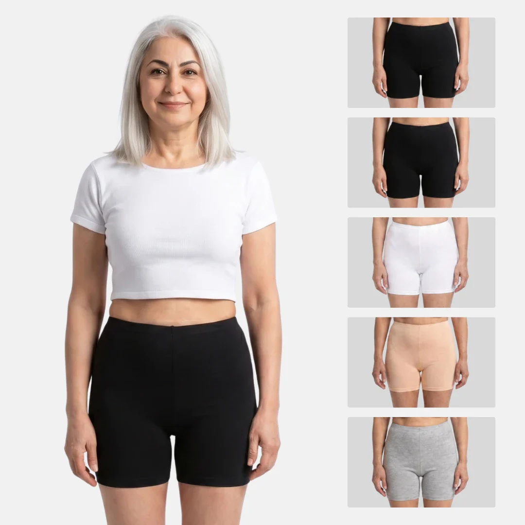 Under Shorts | Full Hip Coverage | Prevents Inner Thigh Chafing | Pack Of 5 - Image 8