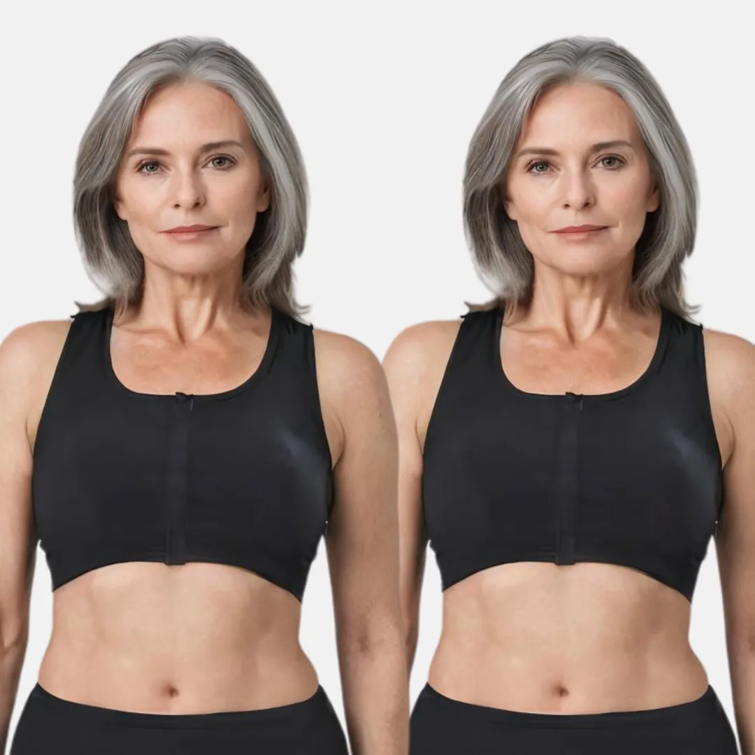Front Open Bra | Non Padded | Non Wired | Racerback | High Back Rise | Full Coverage | 2 Pack - Image 12