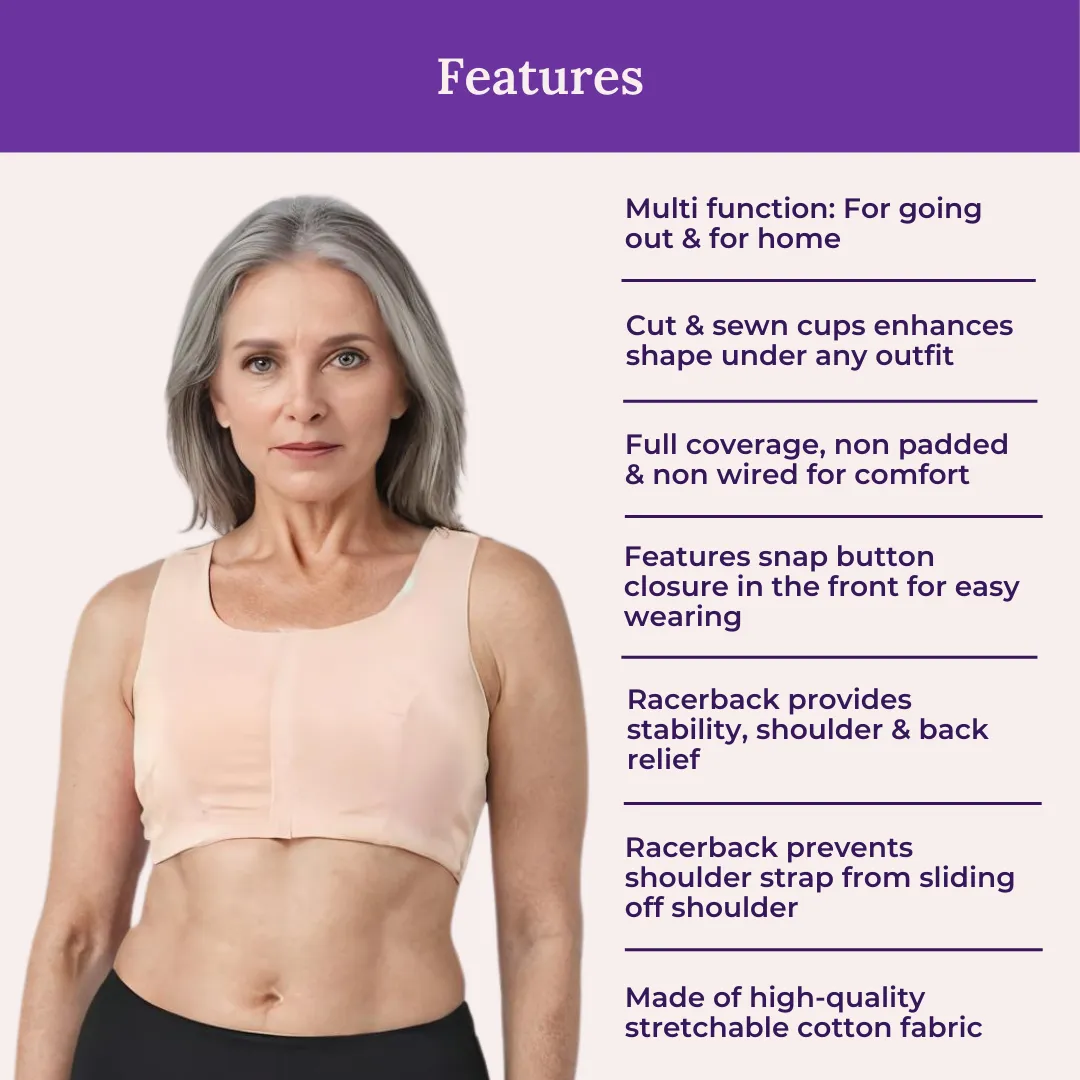 Front Open Bra | Non Padded | Non Wired | Racerback | High Back Rise | Full Coverage | 2 Pack - Image 4