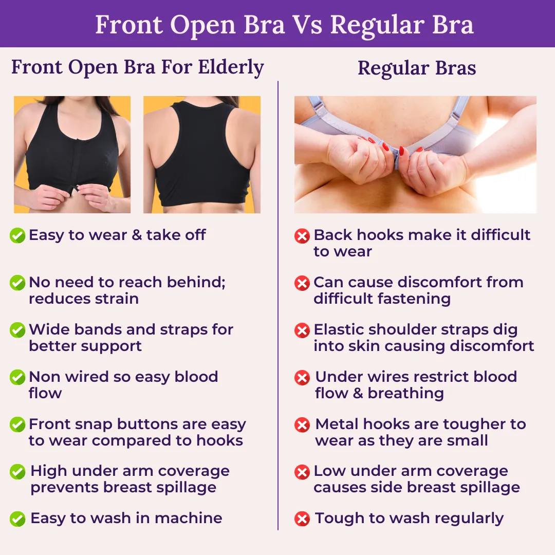 Front Open Bra | Non Padded | Non Wired | Racerback | High Back Rise | Full Coverage - Image 6