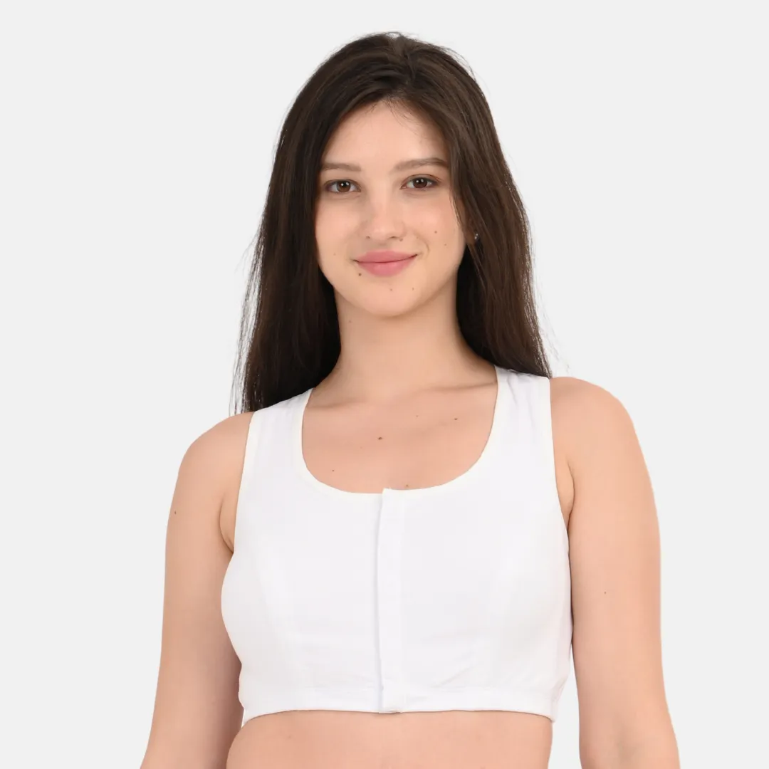 Front Open Bra | Non Padded | Non Wired | Full Coverage | Racerback | High Back Rise - Image 12