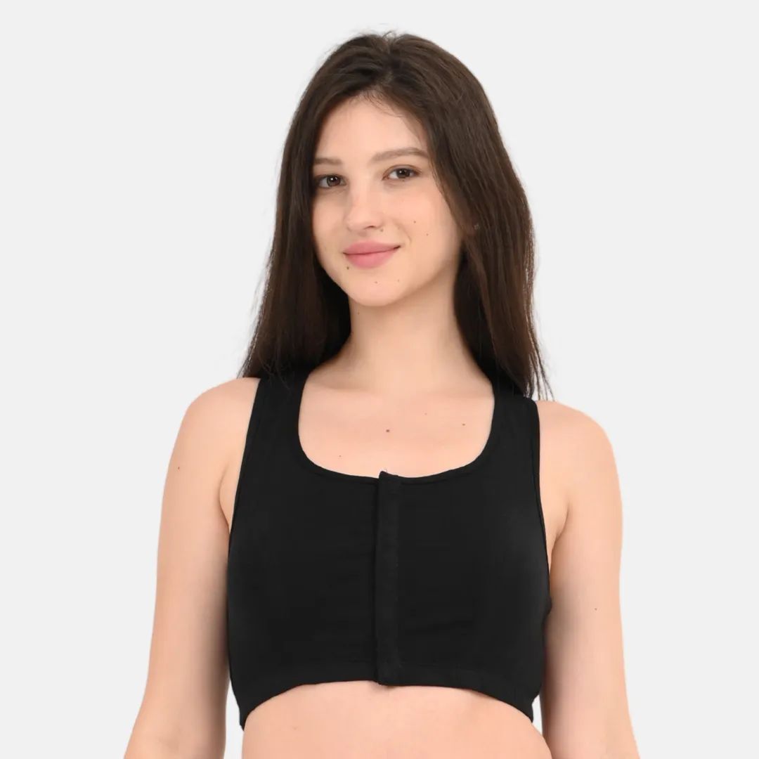 Front Open Bra | Non Padded | Non Wired | Full Coverage | Racerback | High Back Rise - Image 13