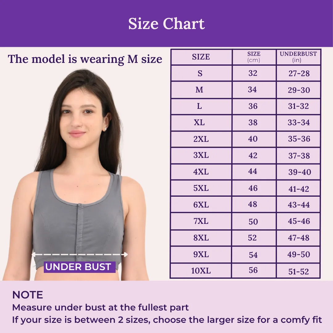 Front Open Bra | Non Padded | Non Wired | Full Coverage | Racerback | High Back Rise | Pack Of 3 - Image 3